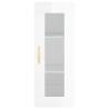 Stylish Highboard High Gloss White - 34.5x34x180 cm