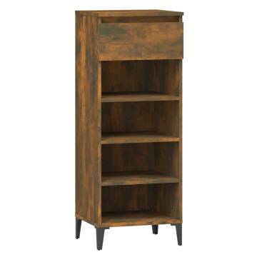 Shoe Rack Smoked Oak 40x36x105 cm - Stylish Storage Solution