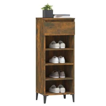 Shoe Rack Smoked Oak 40x36x105 cm - Stylish Storage Solution