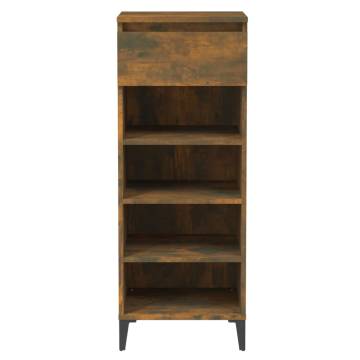 Shoe Rack Smoked Oak 40x36x105 cm - Stylish Storage Solution