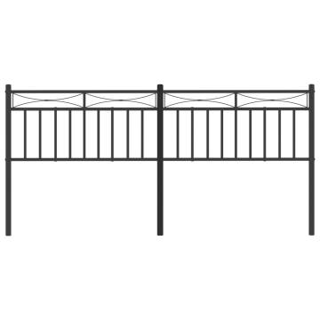 Metal Headboard Black 180 cm | Stylish & Sturdy Design