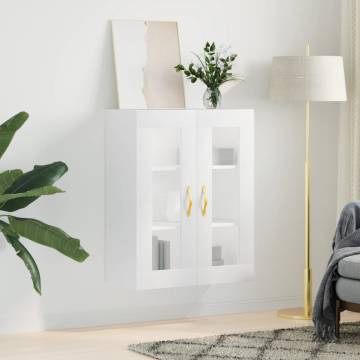 Wall Mounted Cabinet White 69.5x34x90 cm - Elegant Storage Solution