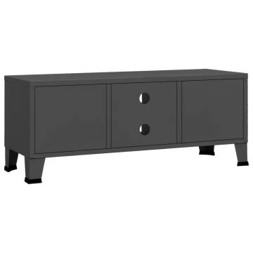 Industrial TV Cabinet Anthracite - Sturdy Metal Design