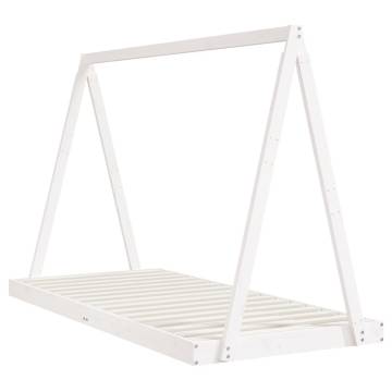 Kids Bed Frame White 90x200 cm Solid Pine - Hipomarket