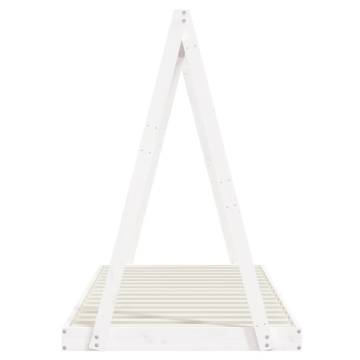 Kids Bed Frame White 90x200 cm Solid Pine - Hipomarket