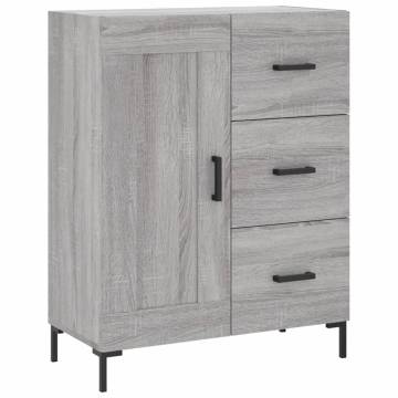 Stylish Highboard Grey Sonoma | 69.5x34x180 cm Engineered Wood