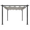 Garden Gazebo with Retractable Roof 3x3m - Cream