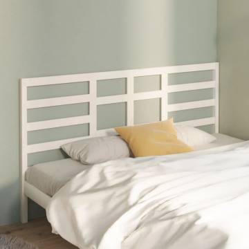 Stylish White Bed Headboard - Solid Pine (186x4x104 cm)