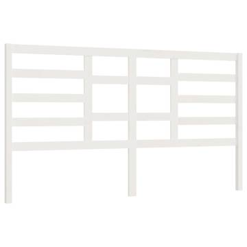 Stylish White Bed Headboard - Solid Pine (186x4x104 cm)