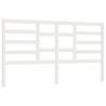 Stylish White Bed Headboard - Solid Pine (186x4x104 cm)