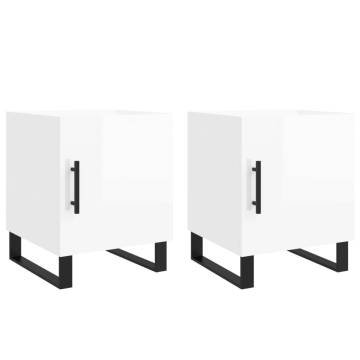 High Gloss White Bedside Cabinets - Stylish & Practical | Hipo Market