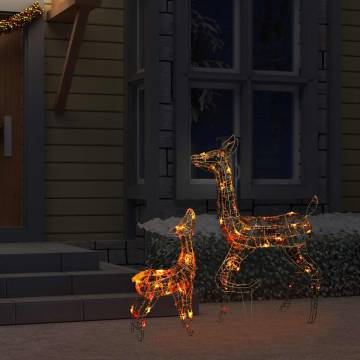 Acrylic Reindeer Family Christmas Decoration – 160 LED Lights