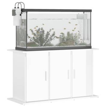 High Gloss White Aquarium Stand - 101x41x58 cm | HipoMarket