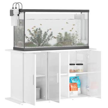 High Gloss White Aquarium Stand - 101x41x58 cm | HipoMarket