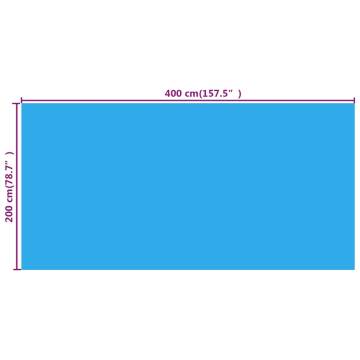 Pool Cover Blue 400x200 cm PE - Extend Your Swimming Season