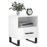 High Gloss White Bedside Cabinets 2 pcs - Modern Storage