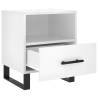 High Gloss White Bedside Cabinets 2 pcs - Modern Storage