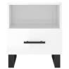 High Gloss White Bedside Cabinets 2 pcs - Modern Storage