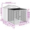 Durable Chicken Cage with Run - Anthracite, 117x201 cm