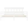 White Super King Size Bed Frame with Headboard | Hipo Market