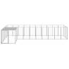 Durable Silver Dog Kennel - 7.26 m² Steel | HipoMarket