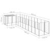 Durable Silver Dog Kennel - 7.26 m² Steel | HipoMarket