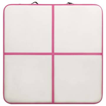 Inflatable Gymnastics Mat with Pump - 200x200x20 cm Pink