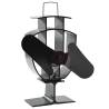 Heat Powered Stove Fan - 2 Blades Black | HipoMarket