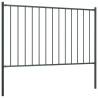 Durable Anthracite Steel Fence Panel with Posts - 1.7x0.75m