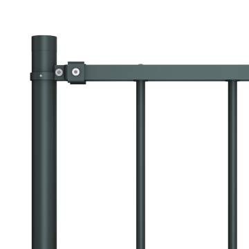 Durable Anthracite Steel Fence Panel with Posts - 1.7x0.75m