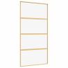 Sliding Door Gold 102.5x205 cm - Clear ESG Glass & Aluminium