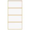 Sliding Door Gold 102.5x205 cm - Clear ESG Glass & Aluminium