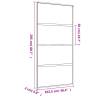 Sliding Door Gold 102.5x205 cm - Clear ESG Glass & Aluminium