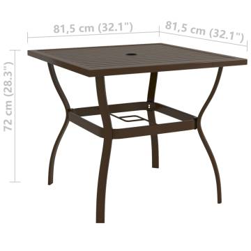 Stylish Brown Garden Table - 81.5x81.5 cm | HipoMarket