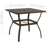 Stylish Brown Garden Table - 81.5x81.5 cm | HipoMarket