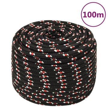 Boat Rope Black 14mm 100m Polypropylene - Durable & Versatile