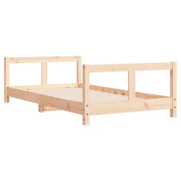 Kids Bed Frame 80x160 cm - Solid Pine Wood Design