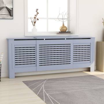 Stylish Grey MDF Radiator Cover - 205 cm Adjustable Size