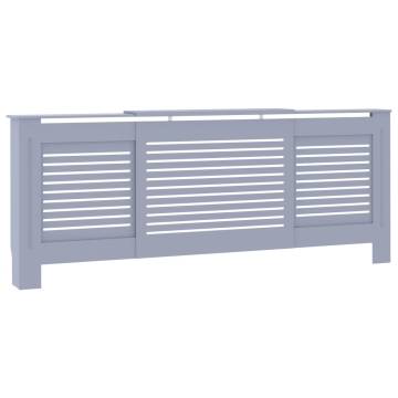 Stylish Grey MDF Radiator Cover - 205 cm Adjustable Size