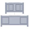 Stylish Grey MDF Radiator Cover - 205 cm Adjustable Size