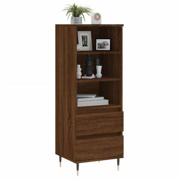 Stylish Highboard Brown Oak 40x36x110 cm | Hipomarket