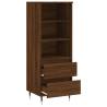 Stylish Highboard Brown Oak 40x36x110 cm | Hipomarket