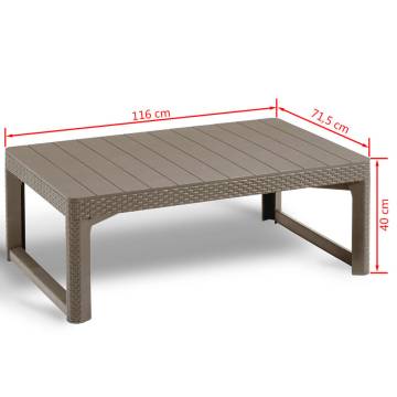 Keter Garden Table Lyon Cappuccino - Stylish & Adjustable