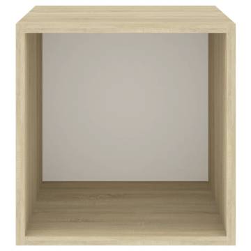 Wall Cabinets 2 pcs White & Sonoma Oak | Hipo Market