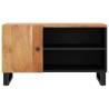 Stylish TV Cabinet 80x33x46 cm - Solid Acacia & Engineered Wood