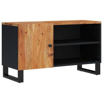 Stylish TV Cabinet 80x33x46 cm - Solid Acacia & Engineered Wood