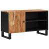 Stylish TV Cabinet 80x33x46 cm - Solid Acacia & Engineered Wood