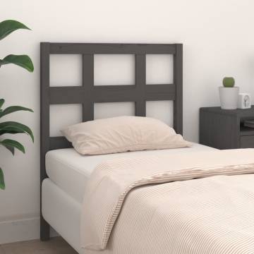 Grey Bed Headboard - Solid Wood Pine | Hipomarket UK