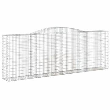 Arched Gabion Basket 400x50x140/160 cm - Durable Garden Barrier