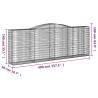 Arched Gabion Basket 400x50x140/160 cm - Durable Garden Barrier